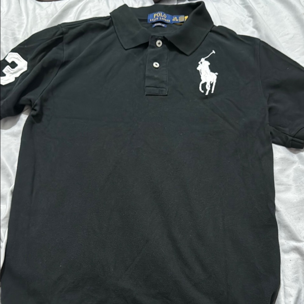Polo by Ralph Lauren Black Polo Shirt with Iconic Logo